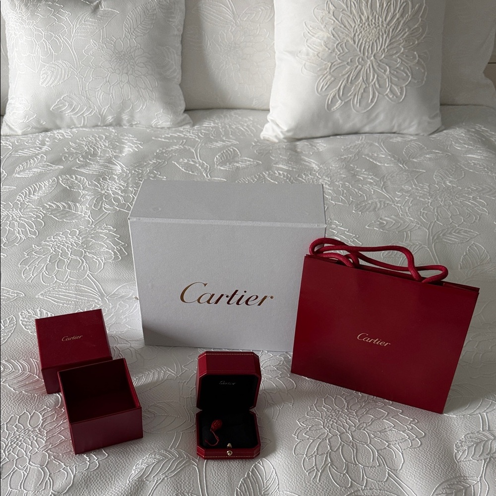 Cartier Red and White Box and Bag Collection